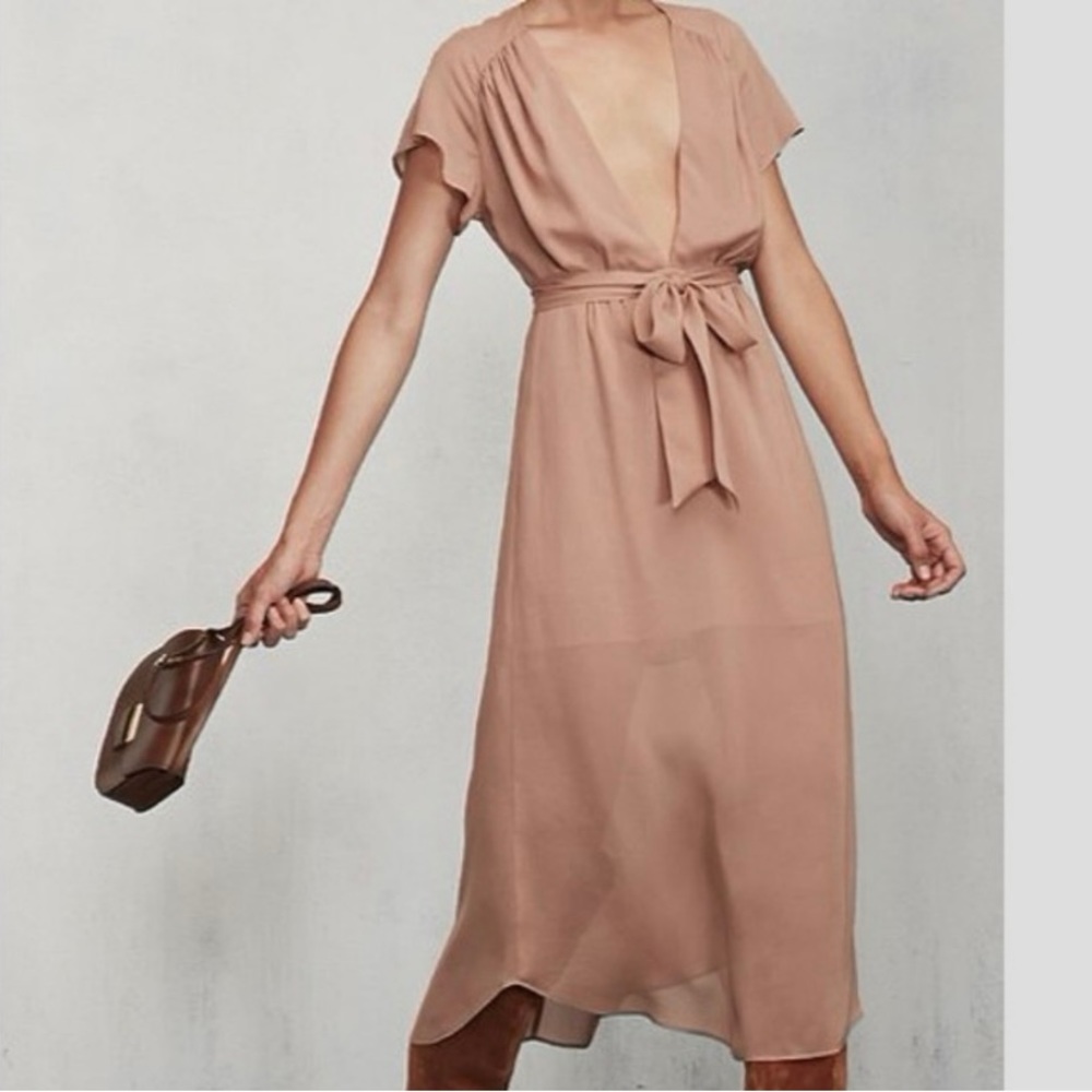 Reformation Thalia blush pink tulle dress. Size 4